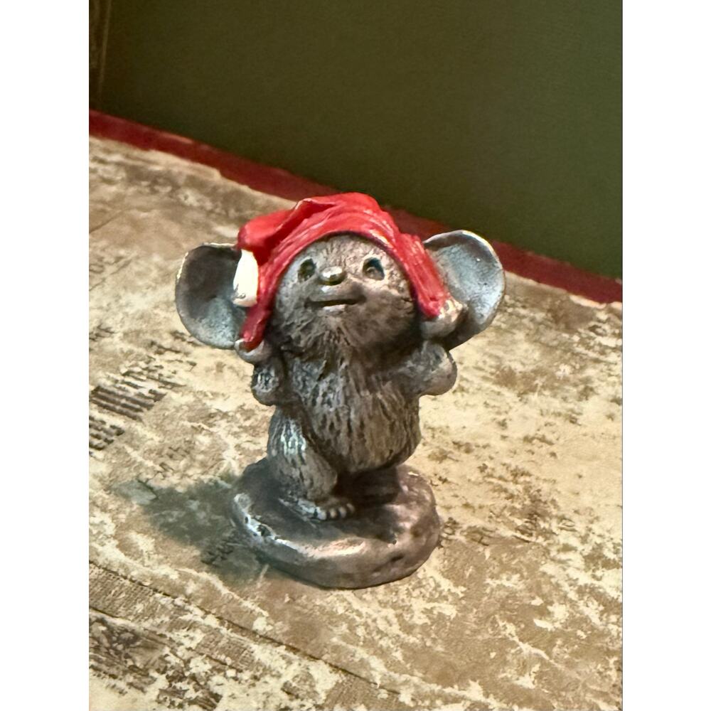 Hallmark Little Gallery Pewter Mouse – 1980 Mini Figurine